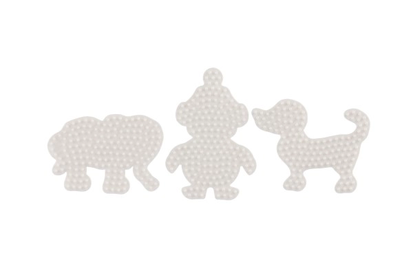 Strijkkralen onderplaat Hama MIDI olifant, pinguïn, hond kunststof 3 stuks op kaart 12x18x3cm