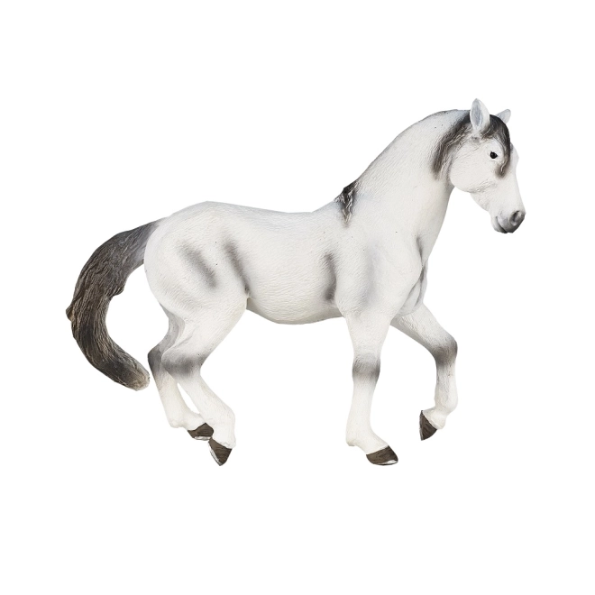 Realistische model van een grijs Andalusisch paard