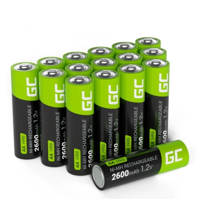 Oplaadbare AA-batterijen R6 2600mAh 16 stuks