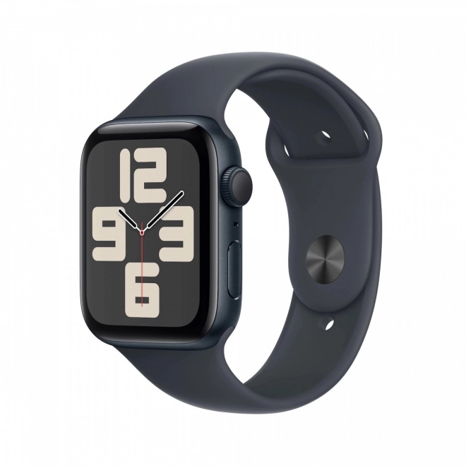 Apple Watch SE GPS, aluminium kast 40 mm in middernachtkleur met sportband in middernachtkleur - maat S/M