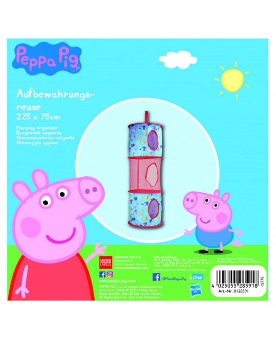 Hangende mand, organizer voor speelgoed Peppa Pig, 27,5x75cm GELICENTIEERD ORIGINEEL PRODUCT
