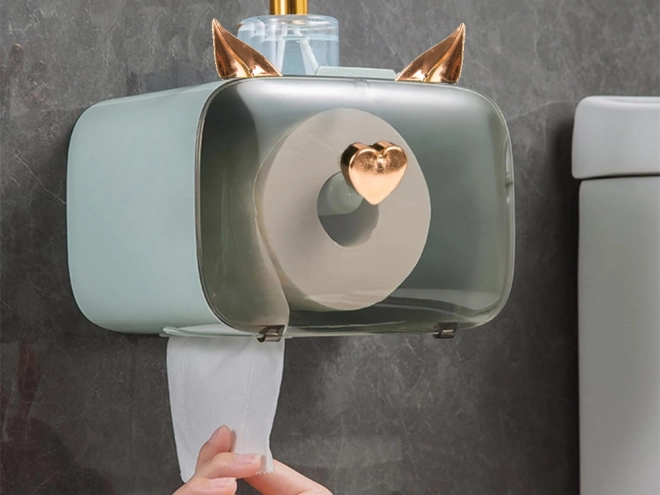 Organizer voor toiletpapier met telefoonhouder