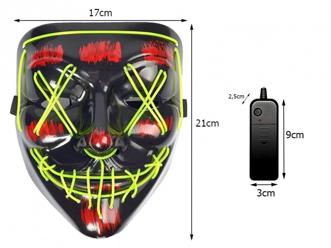 Lichtgevende LED-masker schoonmaakfeest