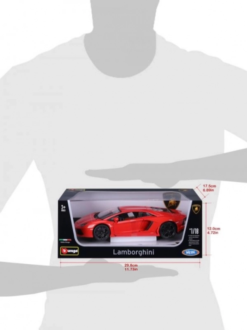 Bburago Lamborghini Aventador 1:18 oranje 18-11033