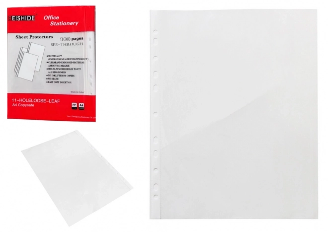 Transparante documenthoezen A4, 100 stuks.