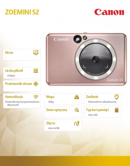 Canon Zoemini S2 instant camera met printer