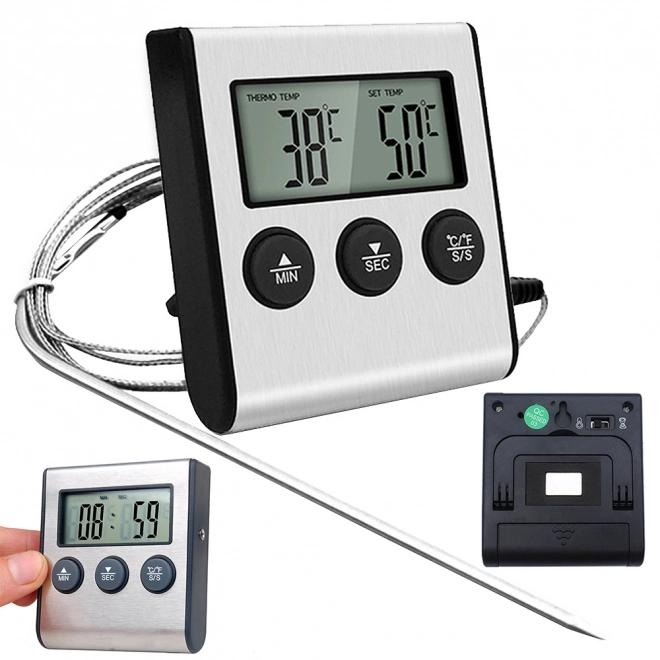 Digitale thermometer met voeler voor vlees