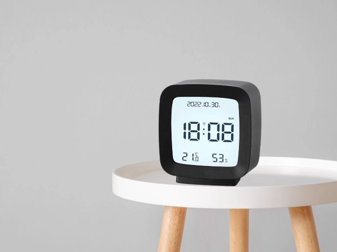 Digitale wekker met LCD-scherm en temperatuur- en vochtigheidsmeting
