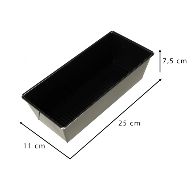 Bakvorm voor brood en cake 25 × 11 × 7,5 cm – antiaanbak, zwart