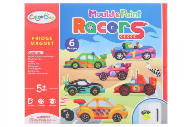 Creatieve set magneten Raceauto's