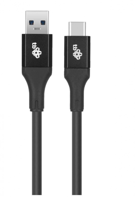 USB kabel USB 3.0 - USB-C 2m Premium 3A zwart