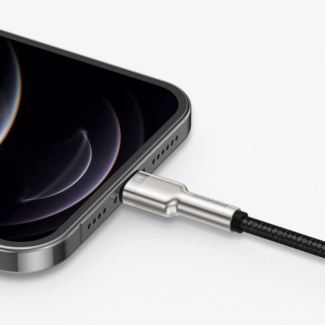 USB-kabel voor Lightning Baseus Cafule, 2,4A, 1m (zwart)