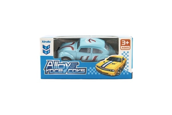 Metalen race-auto 6 cm in doosje