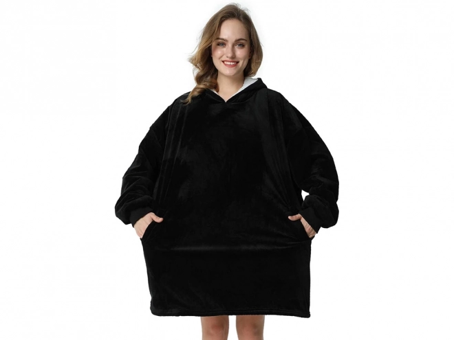 Warme oversized fleece deken hoodie