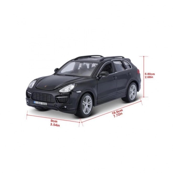 Metalen model Porsche Cayenne Turbo zwart 1/24