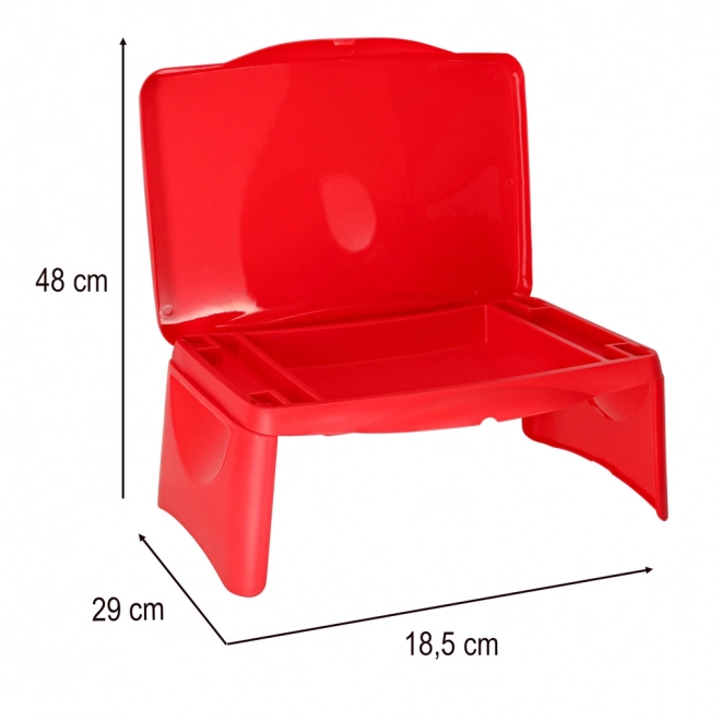 Kinderautotafel met opbergruimte – Rood