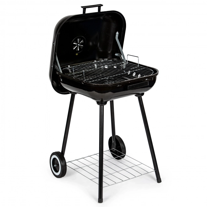 Tuinbarbecue met uitklapbare deksel + wielen