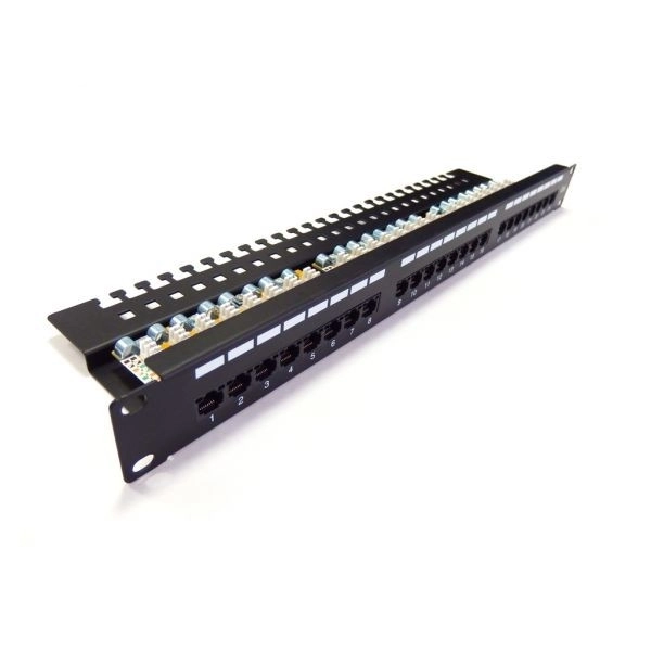 Patchpaneel 19" met 24 poorten, categorie 6, type U/UTP