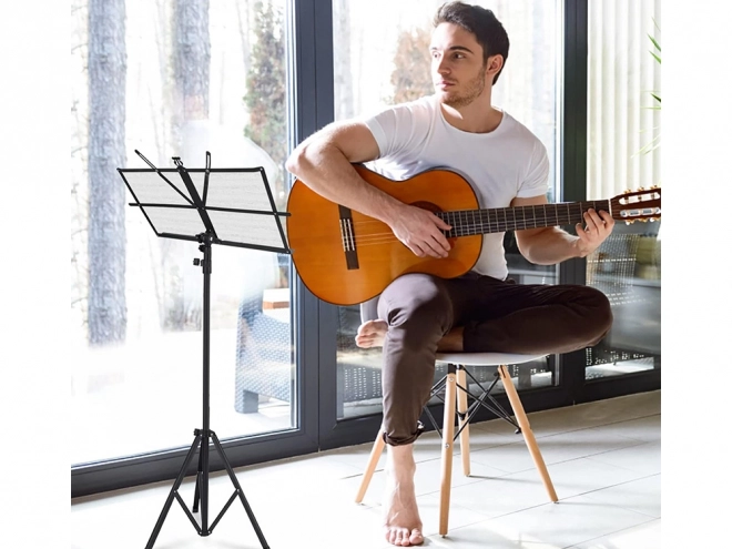 Muziekstandaard met verstelbare inklapbare constructie 130 cm