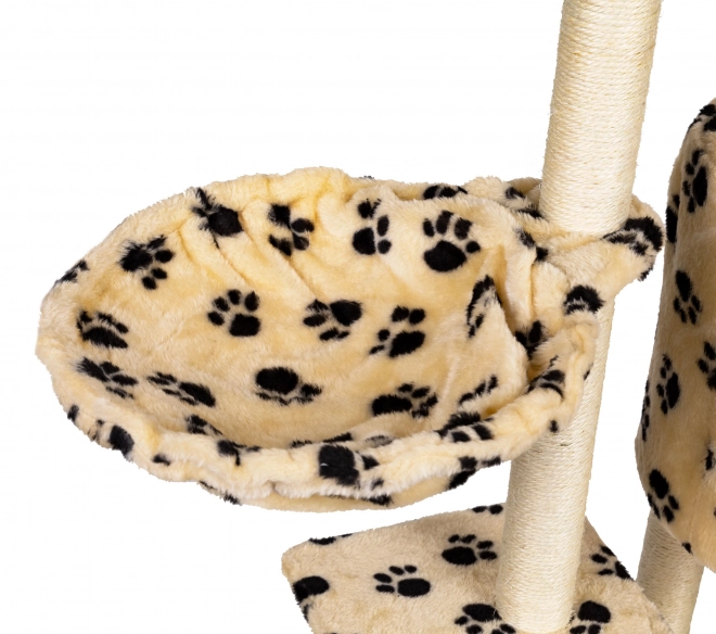 Klimboom voor katten, huisje, boom, bed, 138cm xl, Pootafdrukprints