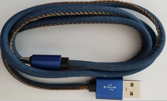 Premium USB 2.0 Type C kabel met denim design 1 m