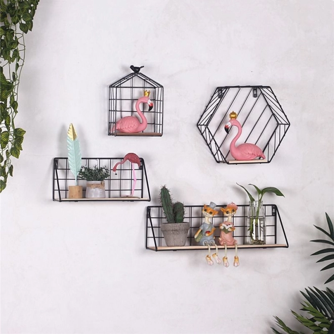 Muurplank LOFT stijl 29,5 cm- zwart