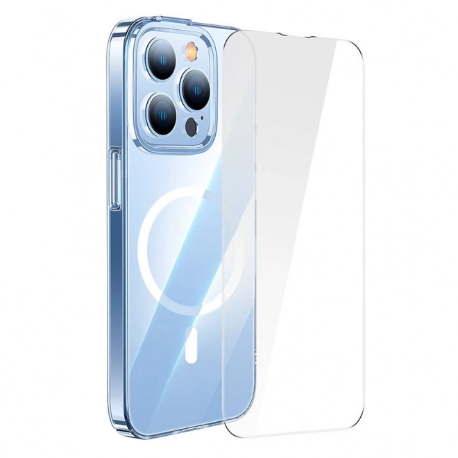 Baseus Crystal transparante magnetische hoes en gehard glas voor iPhone 14 Pro Max