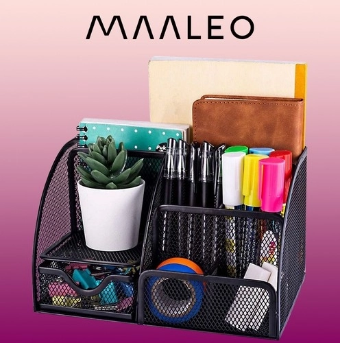 zwarte organizer voor bureau
