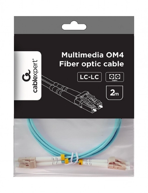 Duplex Multimode Optische Kabel OM4 50/125, LC/LC, 2m