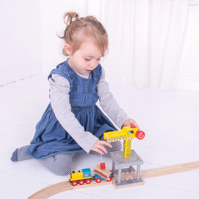 Bigjigs Rail Grote Gele Kraan