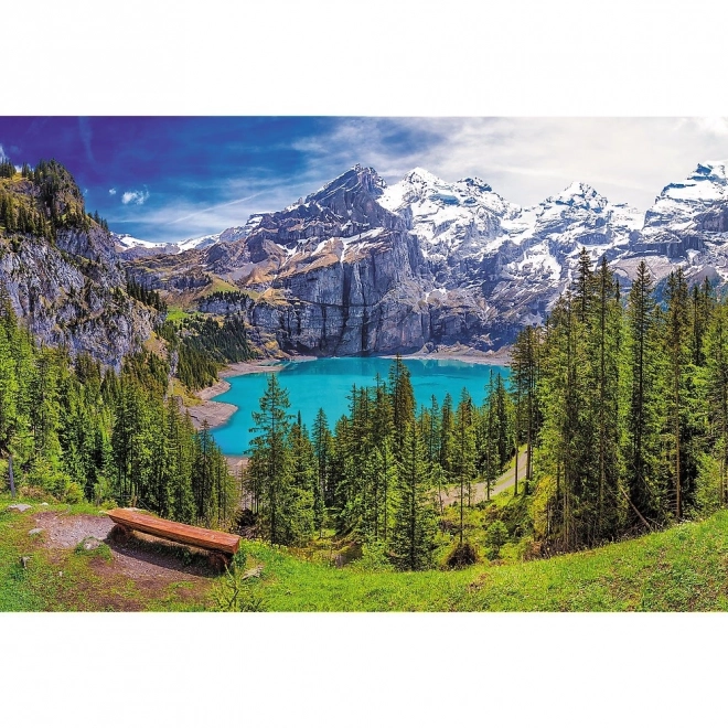 Puzzel Oeschinensee Alpen 1500 stukjes