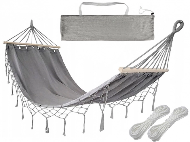 Tuin hangmat XL met houten spreidstokken