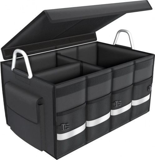 Opvouwbare kofferbakorganizer met deksel, 60 l, waterdicht