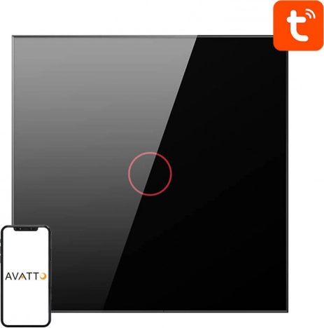 Slimme ZigBee-lichtschakelaar Avatto 1 knop zwart