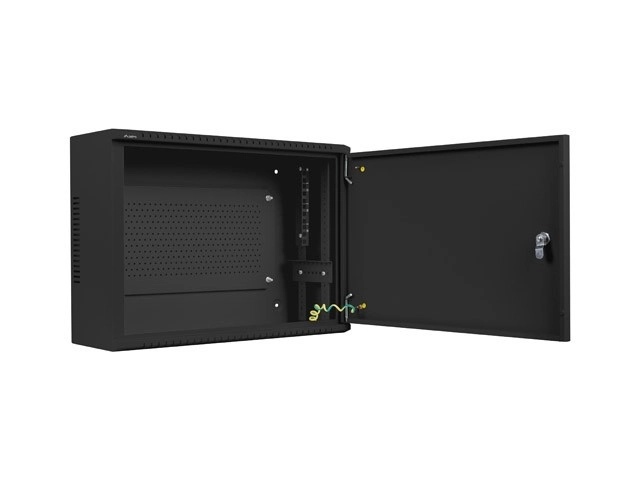 Wandgemonteerde rek kledingkast 19 inch 4U+3U 540x200 laagprofiel zwart