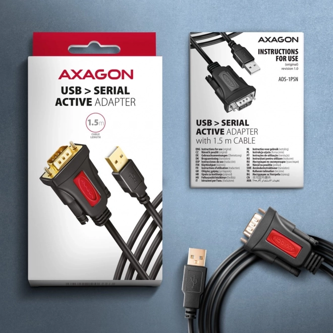 USB 2.0 naar RS-232 adapter 1,5 m kabel met Prolific-chip