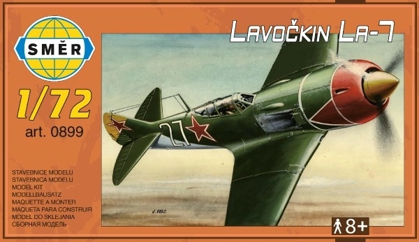 Model Lavotsjkin La-7 1:72 13,6x11,9cm in doos 25x14,5cm