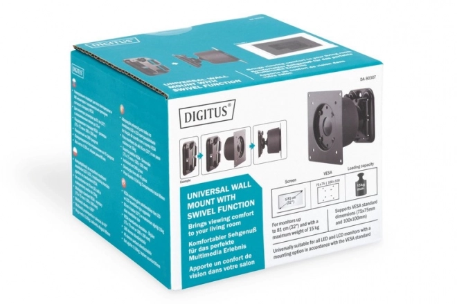 Monitorhouder DigiTus met draaibare scharnier tot 27 inch