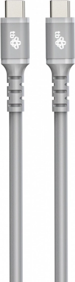 Siliconen USB‑C naar USB‑C kabel 1 m grijs