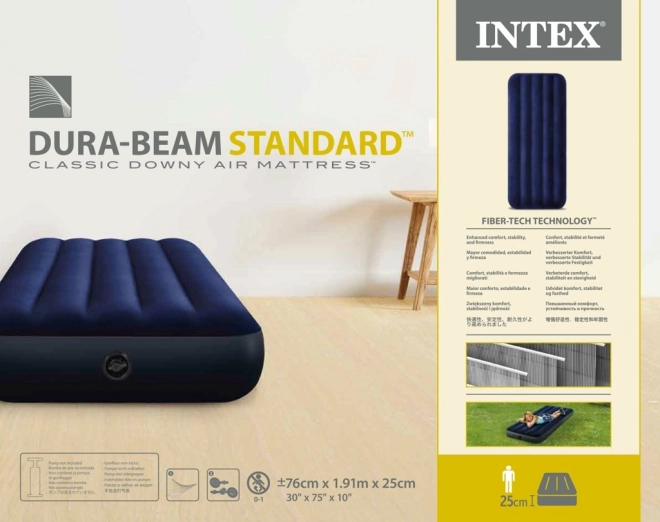Opblaasbare matras 191x76 cm Velours INTEX