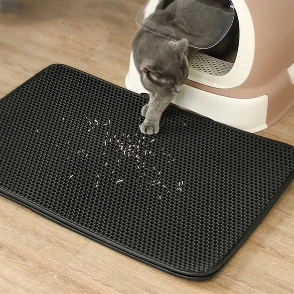 Onderlegger voor de kattenbak