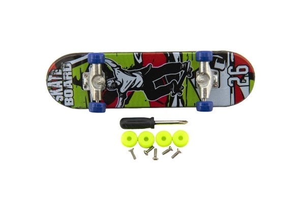 Schroevendraaier vinger skatebord met accessoires - 9 cm