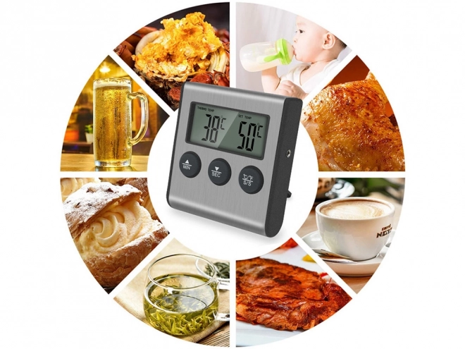 Digitale thermometer met voeler voor vlees