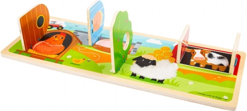 Kleurige illustraties en vormenpuzzel