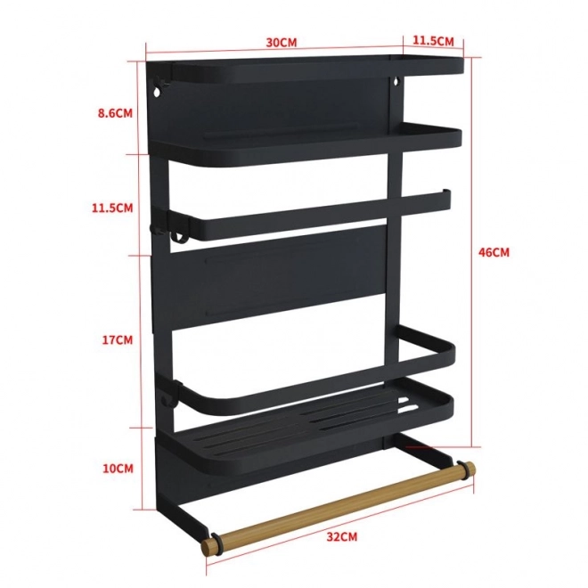 Magnetische organiser voor keukenaccessoires - drietraps