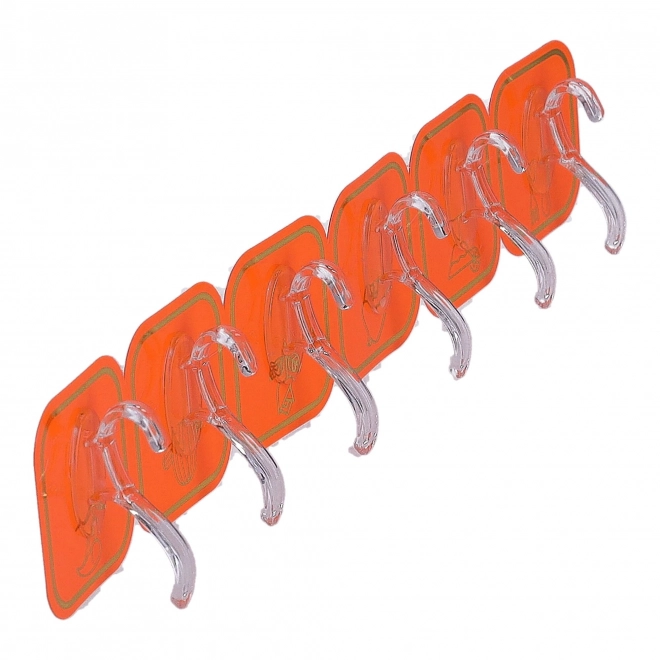 Zelfklevende haken 6 stuks - oranje