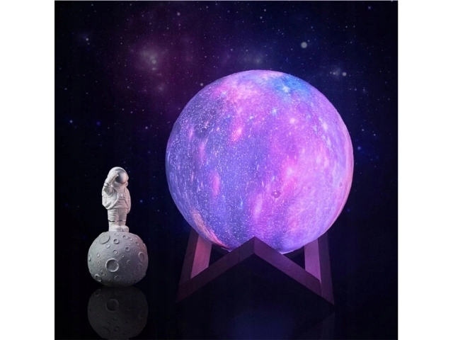 Nachtlamp GALAXY 3D met gekleurd RGB-verlichting + afstandsbediening
