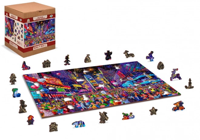 WOODEN CITY houten puzzel Oud en Nieuw 2-in-1, 505 stukjes, eco