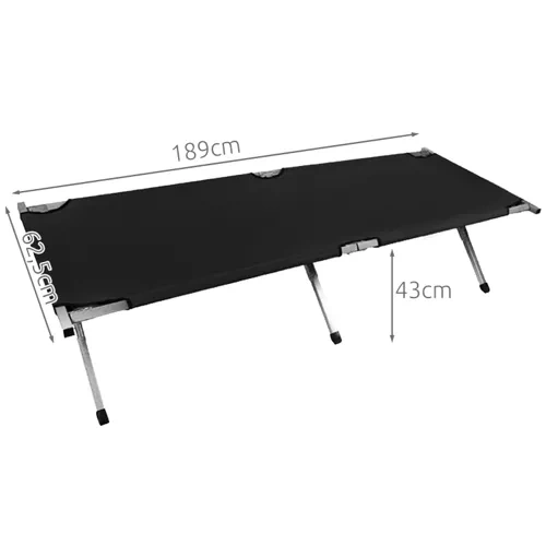 Opvouwbaar reisbed / toeristisch bed zwart Trizand