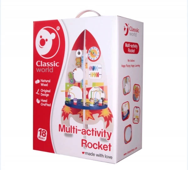Houten Educatieve Speeltafel Raket